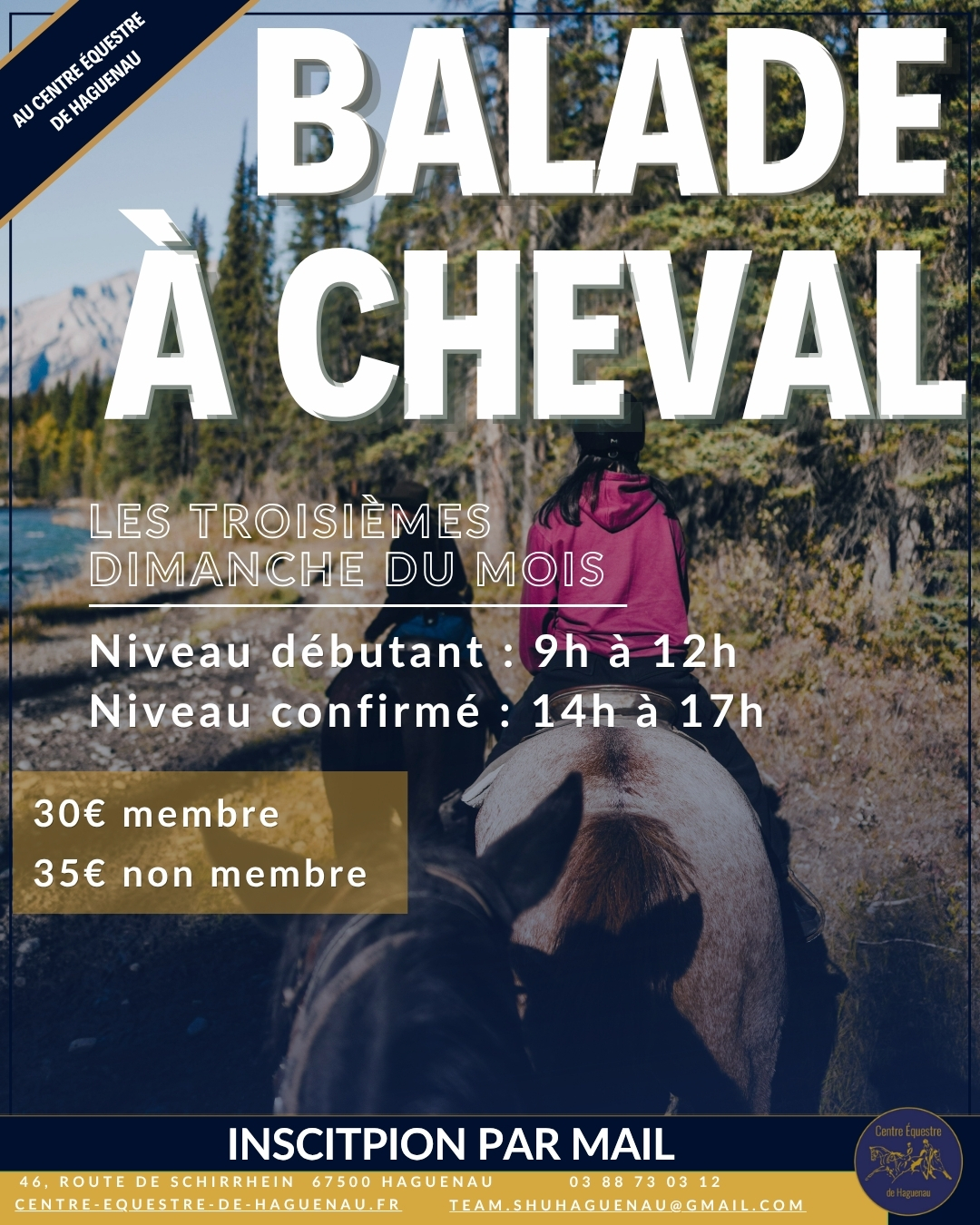 Affiche balade à cheval
